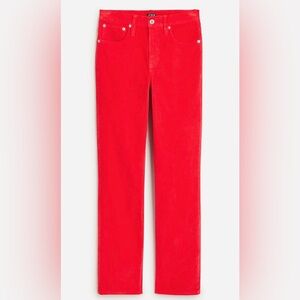 J.Crew tall vintage straight pant in Ruby. Corduroy size 28T.